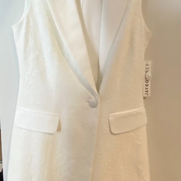 JAYGODFREY Dresses & Skirts - Jay Godfrey White Angel Lace Mini Cocktail Dress